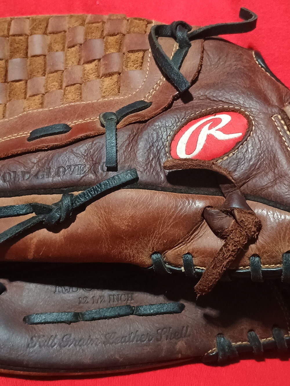 Rawlings Men's Brown Leather Baseball Glove RBG36TBR 12.5 INCH